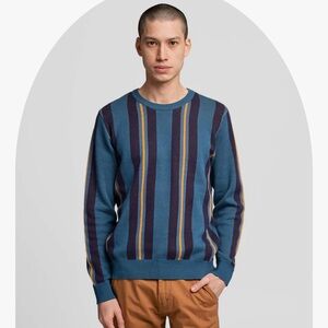 Men's Poplin & Co Rider Striped Sweater Size XL NWT